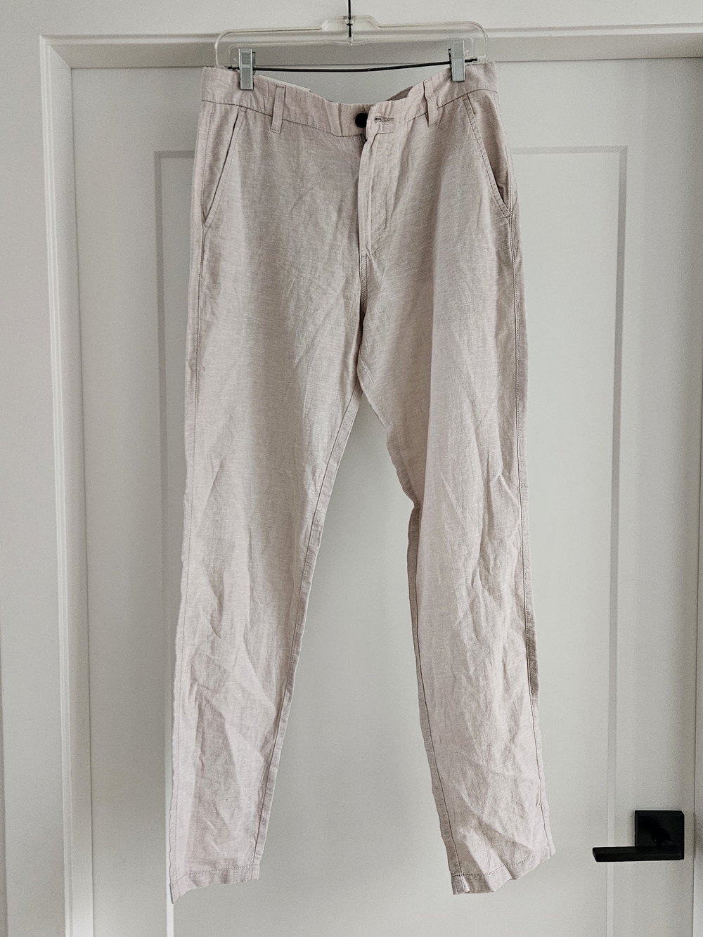 Jack & Jones Men's Pale Beige Chinos 31W 34L Linen Blend